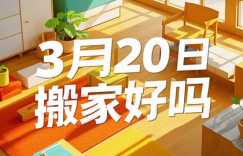 2025年3月20日搬家好吗 今天是适合乔迁的日子吗