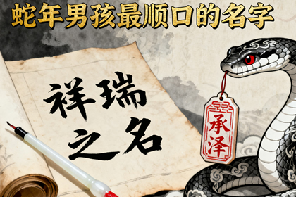 蛇年男孩最顺口的名字 2025蛇宝宝取名字最佳字